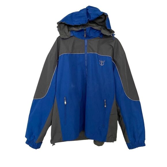 CruiseWear & Co Unisex Reversible Jacket M Blue and Gray Hooded Casual Travel​ - Picture 1 of 16